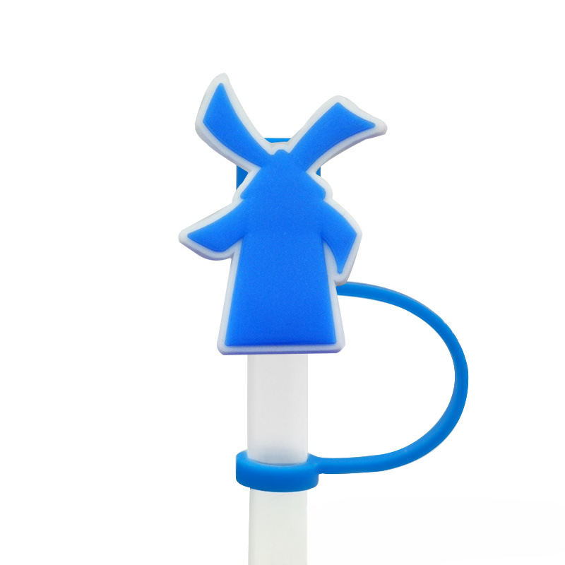 Wholesale 10PCS 7-8mm PVC Cute Cartoon Straw Tube Cap