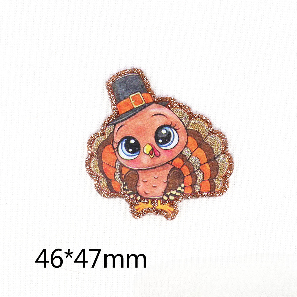 Wholesale 10pcs DIY Flatback Cartoon Calf Acrylic Flatback Badge Reels Retractable Keychain DIY Accessories ACC-FK-OuYe003