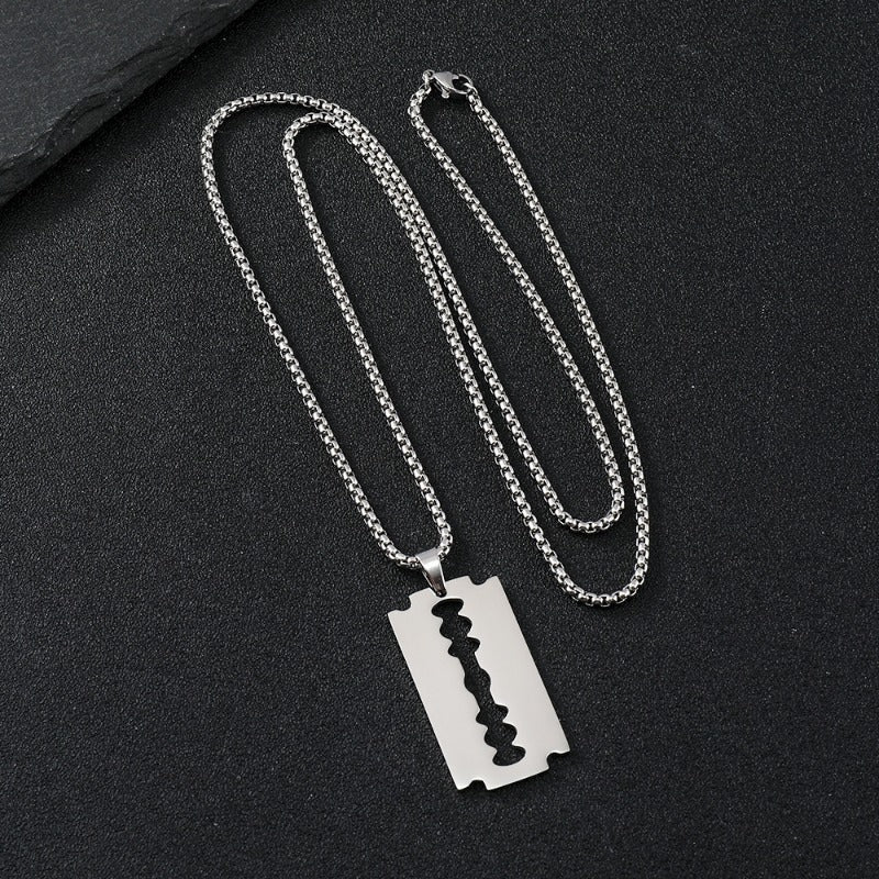 Wholesale Men's Punk Style Hip Hop Pendant Stainless Steel Necklaces ACC-NE-WangG004
