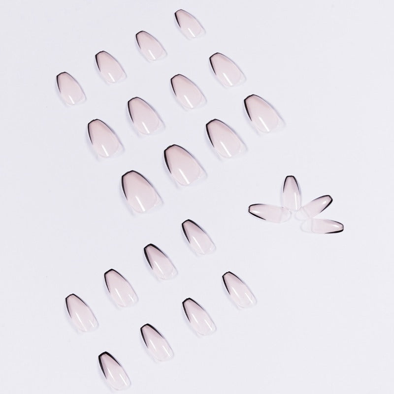 Wholesale 24 Pieces/box Nude Black Nails Kits Nail Stickers ACC-NS-LeFan226