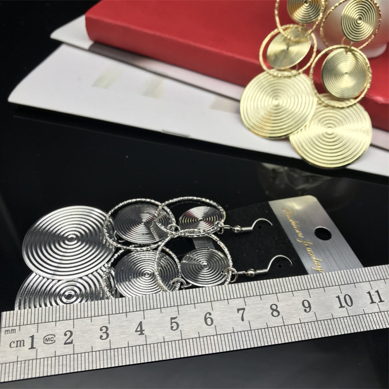 Wholesale Metal Electroplated Long Hoop Earrings ACC-ES-FX052