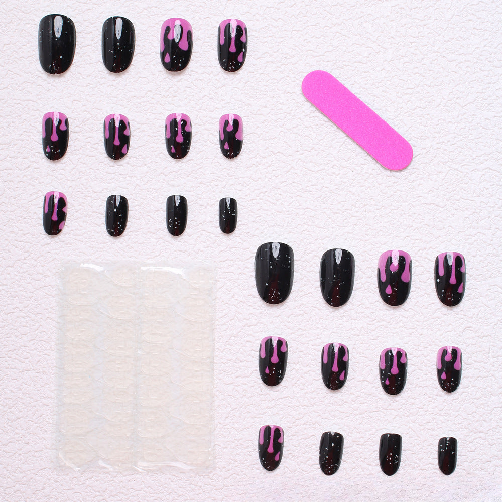 Wholesale 24 Pieces/box Halloween Press-on Nails Kits Nail Stickers ACC-NS-XingNai029