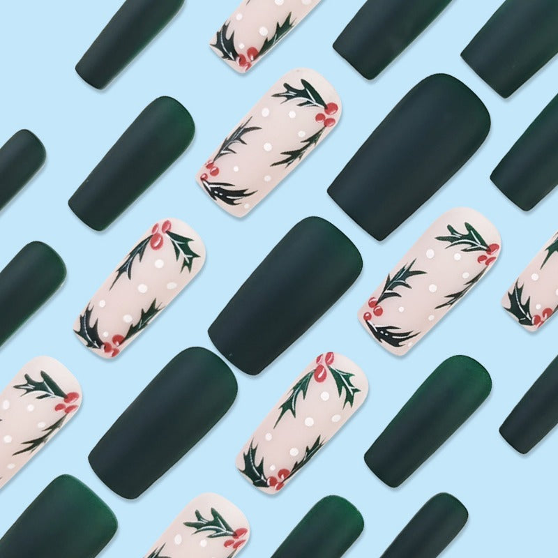 Wholesale 24 Pieces/box Christmas Elk Nails Kits Nail Stickers ACC-NS-QXJ029