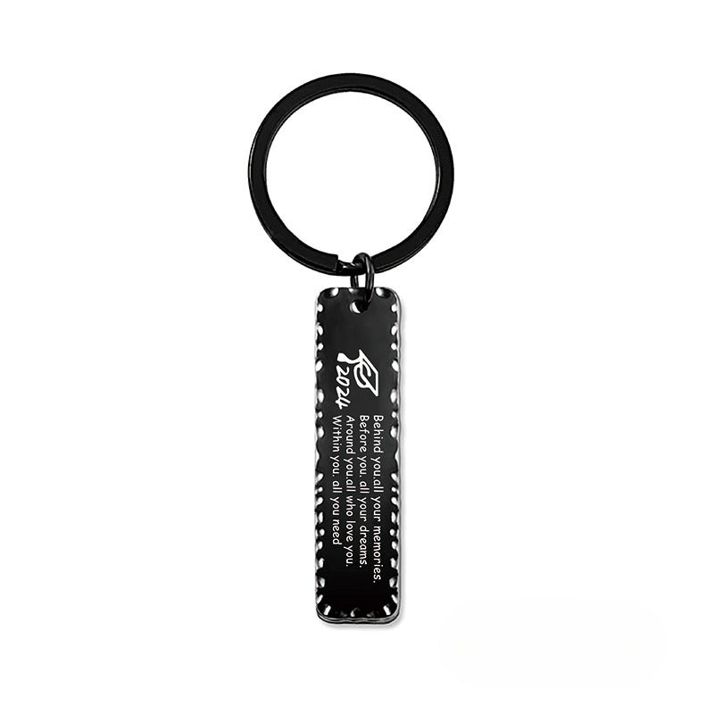 Wholesale 2024 Graduation Season Gift Inspirational Phrase Stainless Steel Keychain ACC-KC-Ganggu012