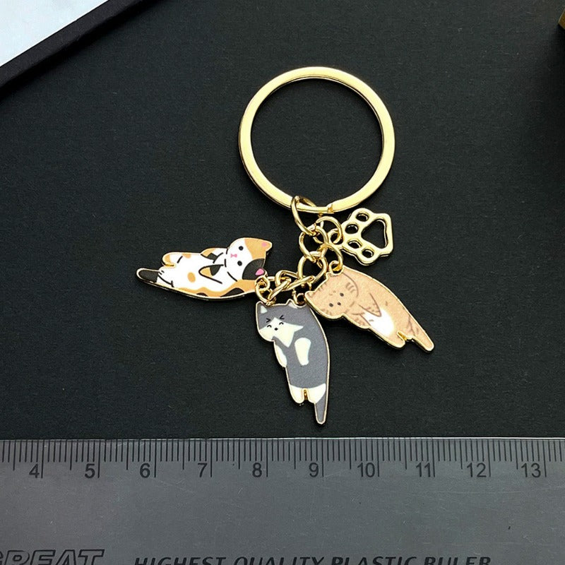 Wholesale Oil Dripping Cute Cat Keychain ACC-KC-Luneng001