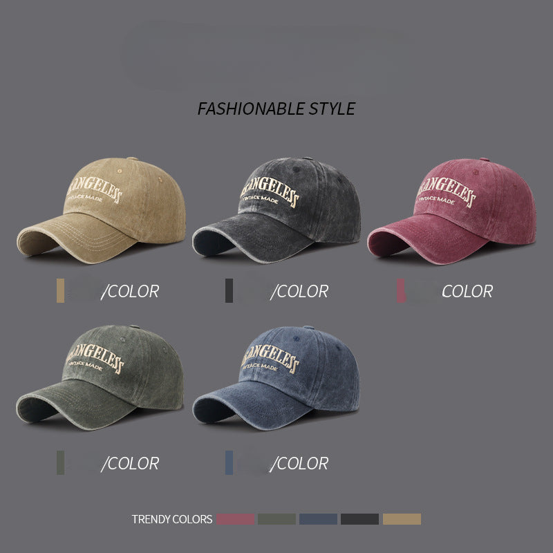 Wholesale Distressed Washed Baseball Cap Retro Three-dimensional Embroidery Soft Top Sun Hat ACC-HT-ChenGuan004