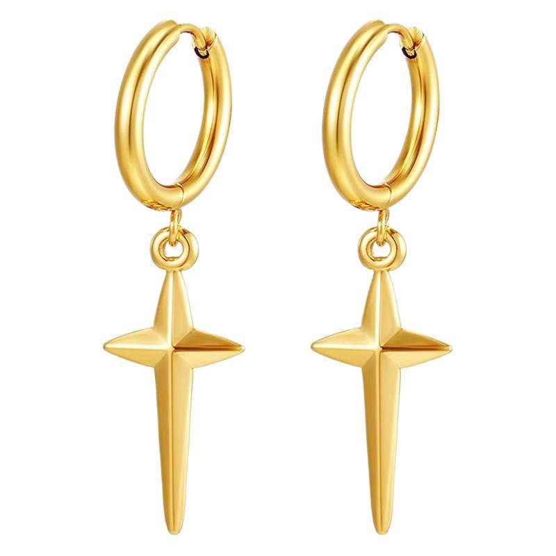 Wholesale Stainless Steel Cross Hoop Earrings ACC-ES-MuShan050