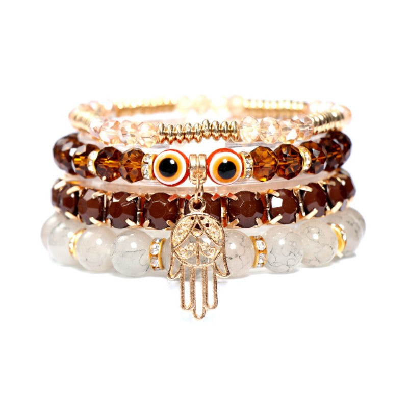 Wholesale Bohemian Multi-layered Evil Eye Bracelet ACC-BT-NaiHong009