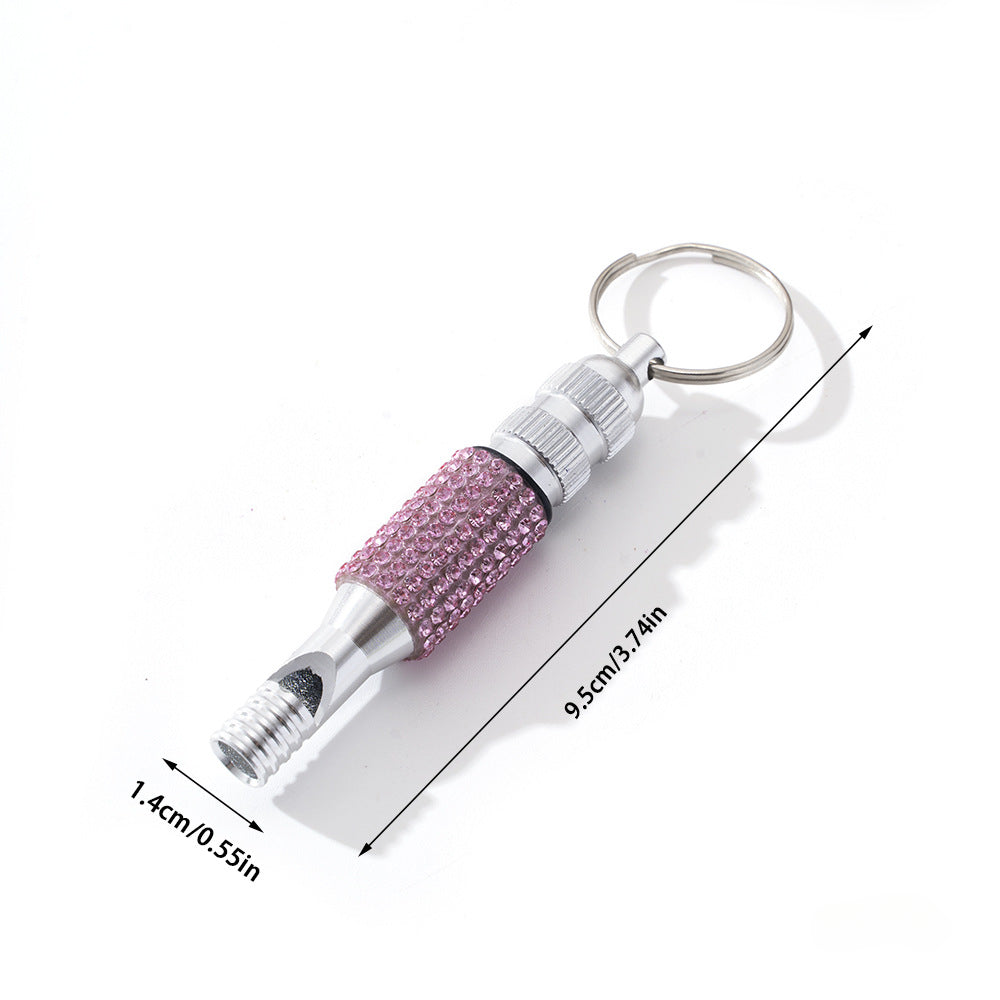 Wholesale Rhinestone Aluminum Whistle Outdoor Keychain ACC-KC-ZhiYa033