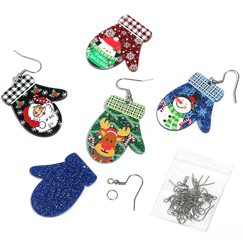 Wholesale 20pcs Christmas DIY Acrylic Earrings ACC-ES-BLG001