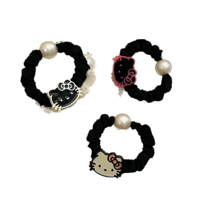 Wholesale Retro Lace Cartoon Cat Hair Scrunchies  ACCVIP-HS-Yint006