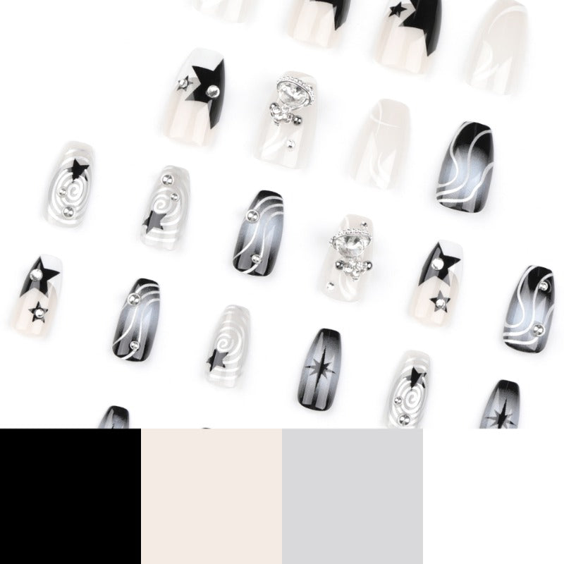 Wholesale 24 Pieces/box Flash Star Nails Kits Nail Stickers ACC-NS-LeFan252