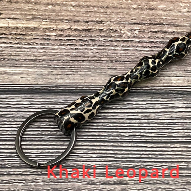Wholesale Leopard Print Camouflage Aluminum Alloy Pen Shape Hard Keychains ACC-KC-ChiP002