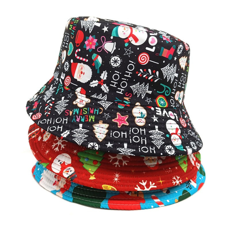 Wholesale Christmas Santa Claus Snowman Snowflake Bucket Hat ACC-HT-ShunMa011