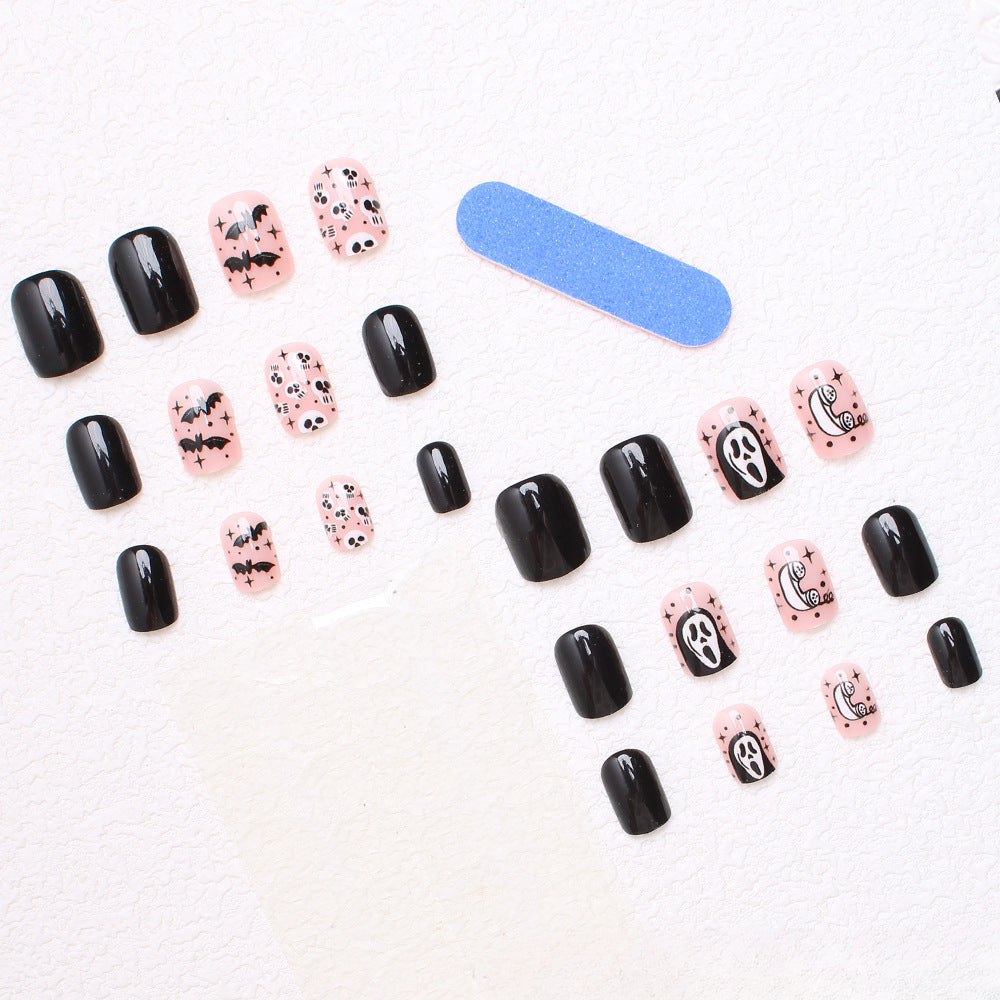 Wholesale Halloween 24 Pieces/box Press-on Nails Kits Nail Stickers ACC-NS-XingNai015