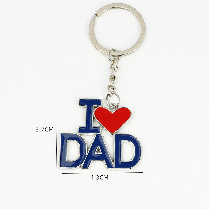 Wholesale Father's Day I OVE DAD Mother's Day Metal I LOVE MUM Keychains ACC-KC-HongAo014