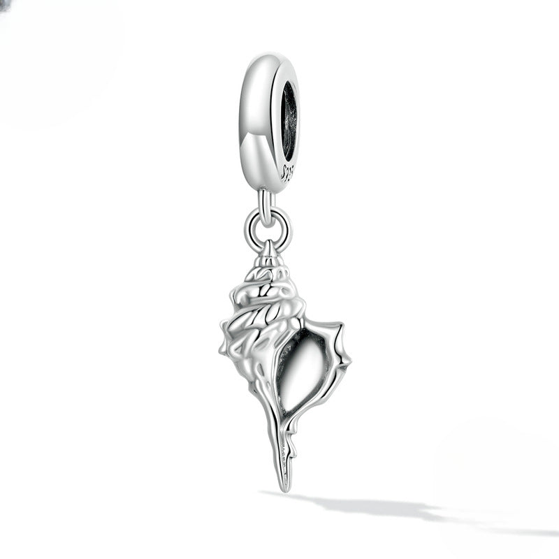 Wholesale 925 Silver Conch Handmade DIY Bracelet Pendant Summer Ocean Series Charms ACC-CHS-YinZhiyun008