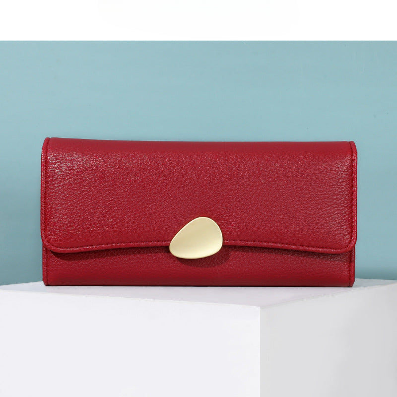 Wholesale Litchi Pattern Long Trifold Wallet ACC-WT-Tailian003