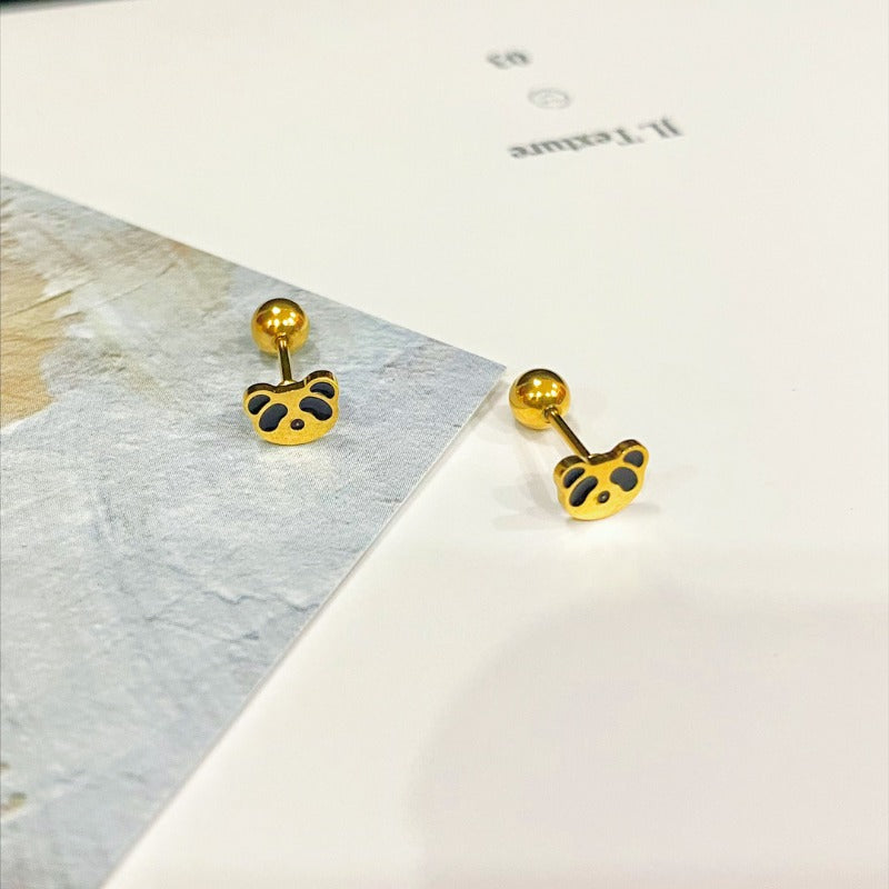 Wholesale Titanium Steel Non-fading Screw Mini Earrings ACC-ES-YZXW001