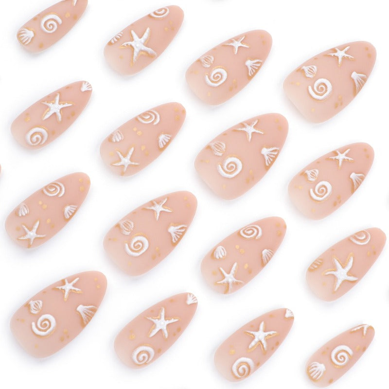 Wholesale 24 Pieces/box Ocean Shell Nails Kits Nail Stickers ACC-NS-LeFan213