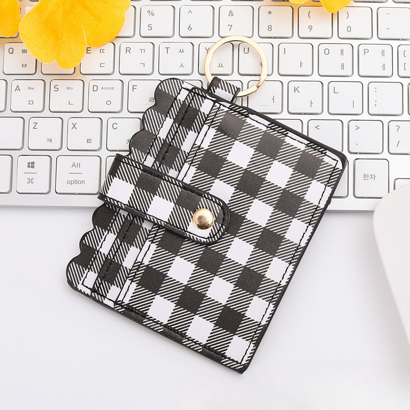 Wholesale Independence Day Cow Print Leopard Print PU Pickup Bag Keychain ACC-KC-MiQiu004