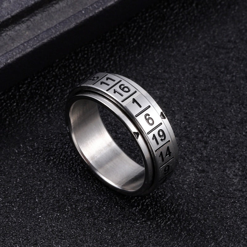Wholesale Rotatable Stainless Steel Number Rings ACC-RS-ZhongQi012
