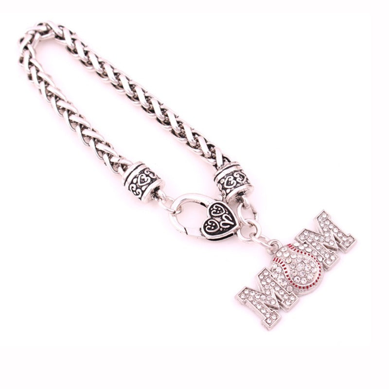 Wholesale Baseball Softball Diamond Alloy Bracelet ACC-BT-Houh001