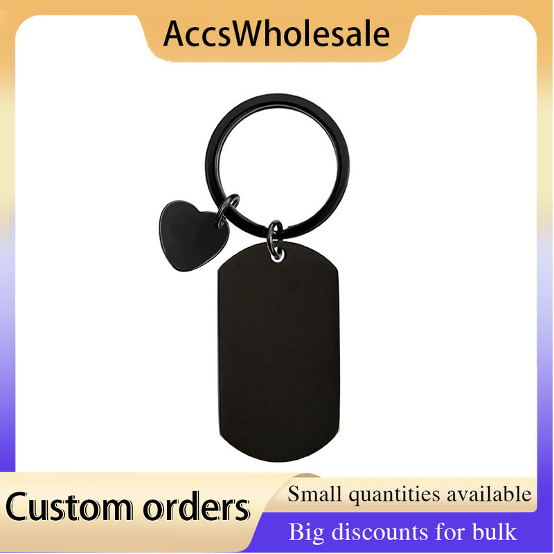 Custom Keychain with Laser Engraved Text or Logo - Multi-color Metal Keychain with Laser Engraved Text or Logo
