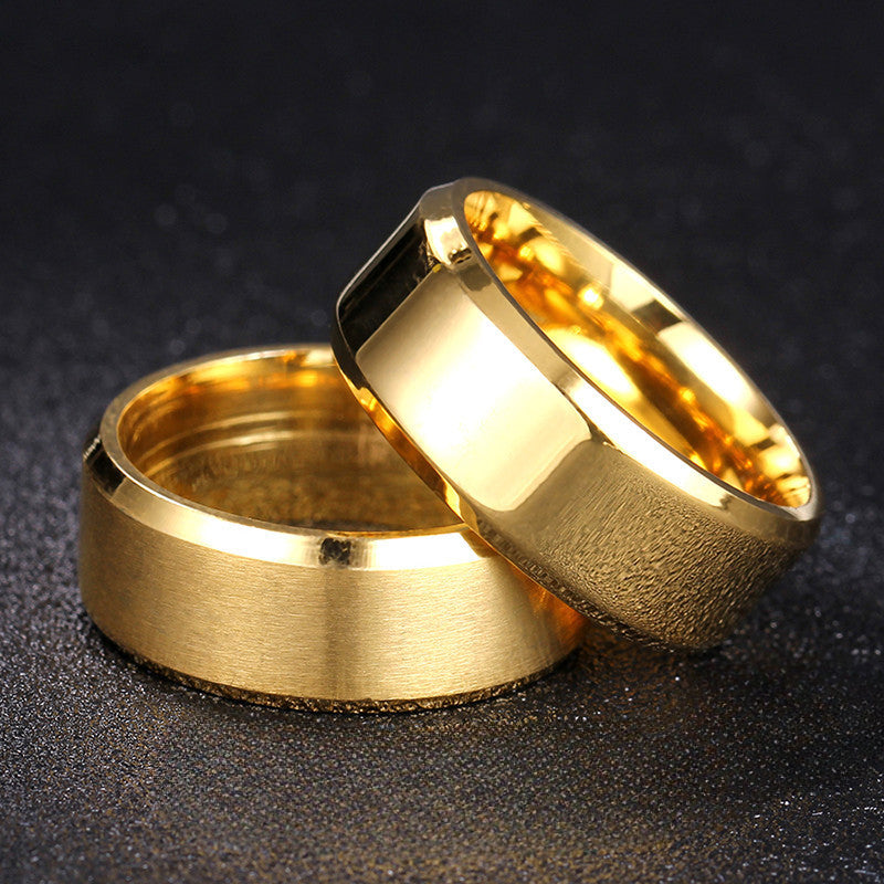 Wholesale 4/6/8mm Double Beveled Stainless Steel Men's Rings ACC-RS-GouYa004