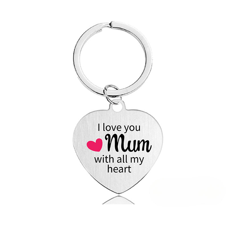 Wholesale Color Printing Family Affection Inspirational Gift Metal Keychain Creative Keychain ACC-KC-Ganggu023