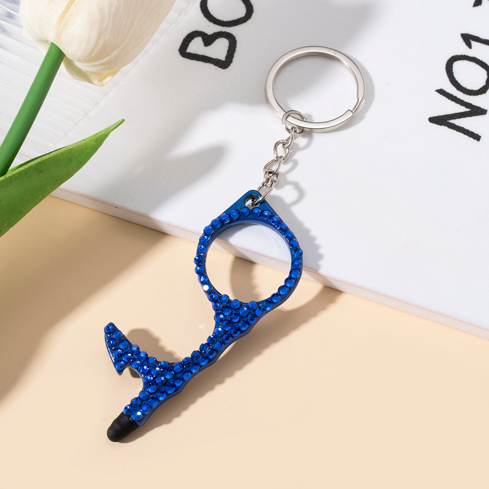 Wholesale Multifunctional Double-Sided Diamond Door Opener Portable Keychain ACCVIP-KC-ZhiYa014