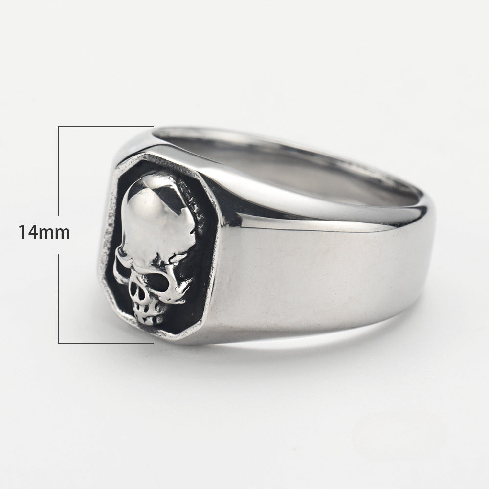 Wholesale Punk Style Titanium Steel Ring Men's Stainless Steel Ring ACC-RS-Hait004