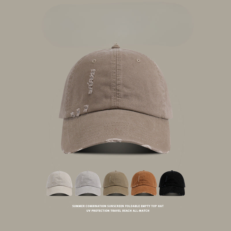 Wholesale Solid Color Ripped Cotton Hat Baseball Cap ACC-HT-KME005