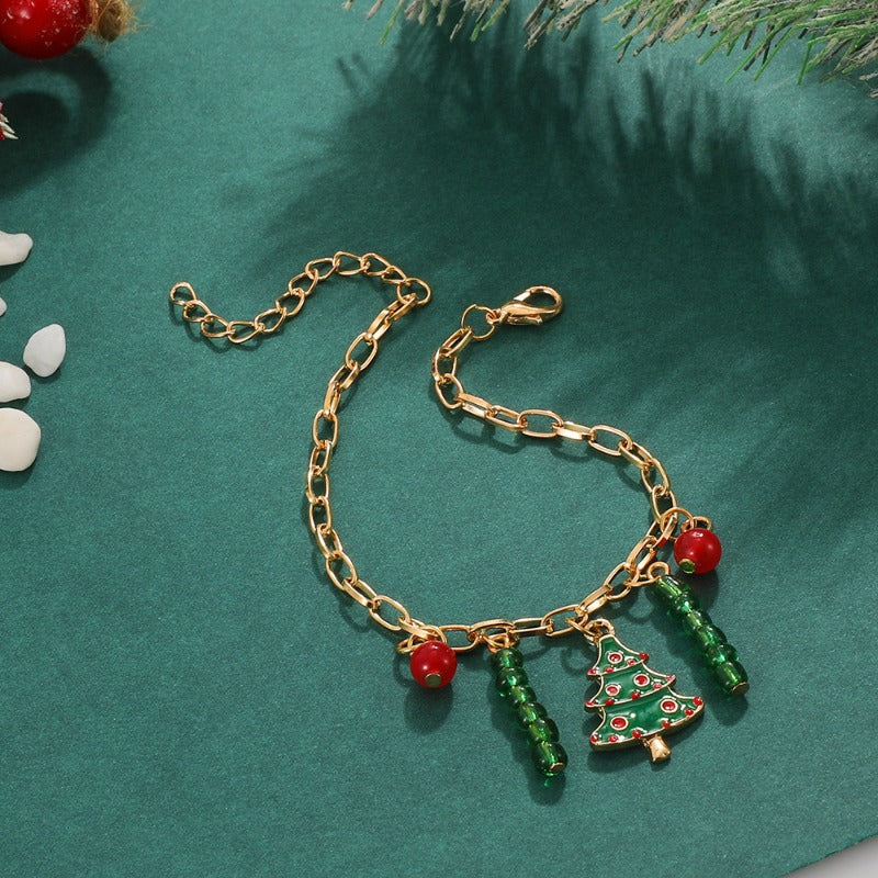 Wholesale Christmas Tree Beaded Bracelet Set ACC-BT-Tiangao002