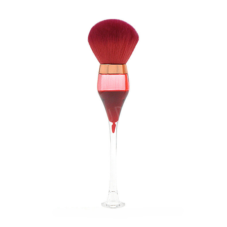 Wholesale Single Tall Red Wine Glass Loose Powder Makeup Brush Makeup Tools ACC-MB-LXY007