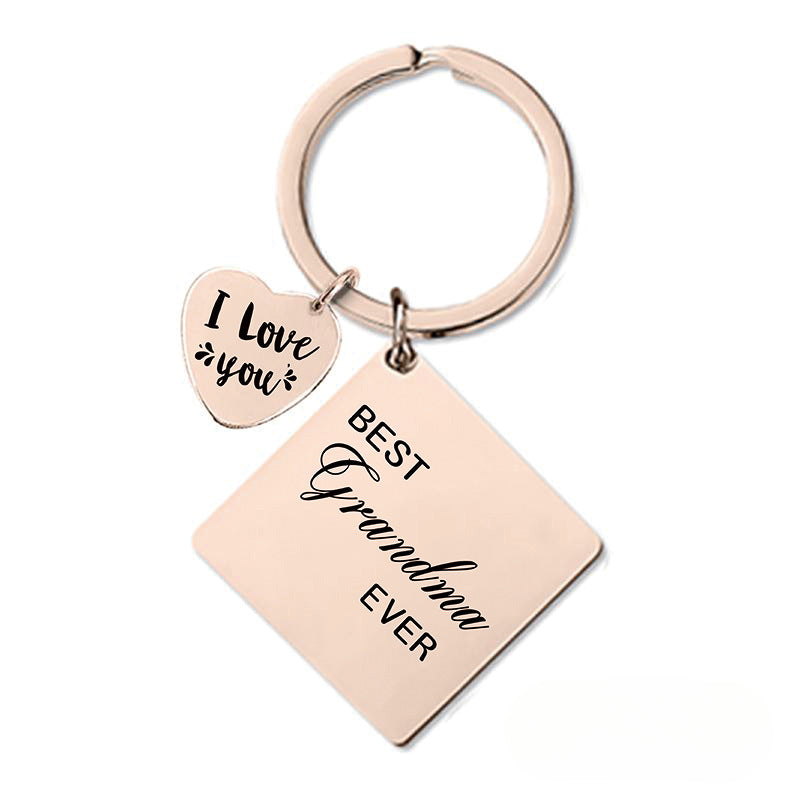 Wholesale Mother's Day Gift Metal Square Keychain ACC-KC-Ganggu006