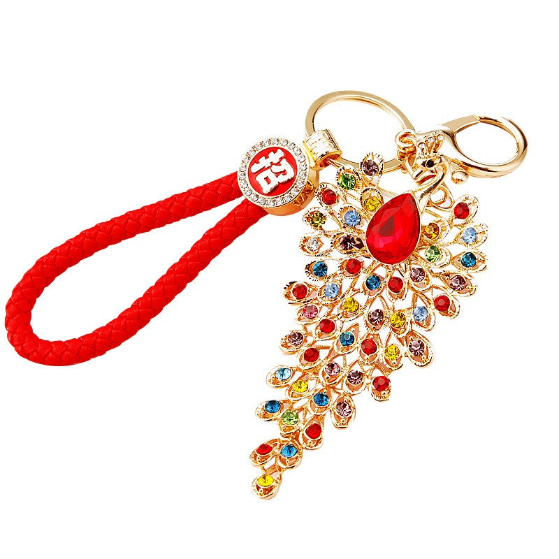 Wholesale Diamond Gem Peacock Car Keychain ACC-KC-RuiYuan003
