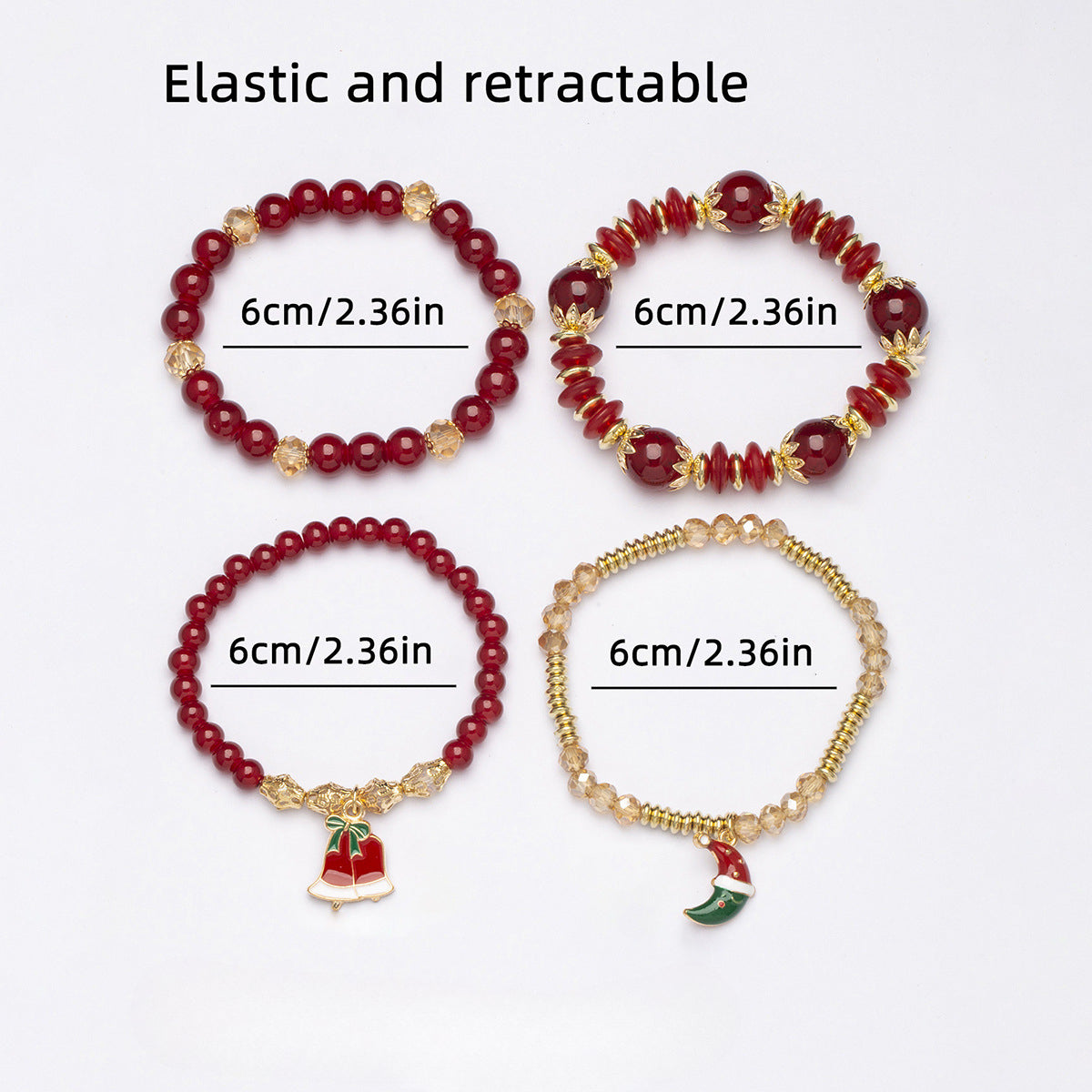 Wholesale Christmas Bohemian Multi-layer Crystal Beaded Bracelet ACC-BT-Lijie001