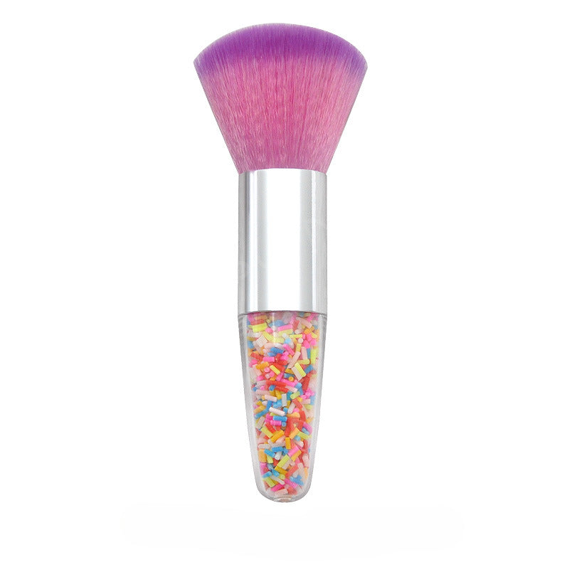 Wholesale Single Crystal Transparent Handle Powder Brush Makeup Brush Blush Foundation Brush Beauty Tools ACC-MB-LXY001