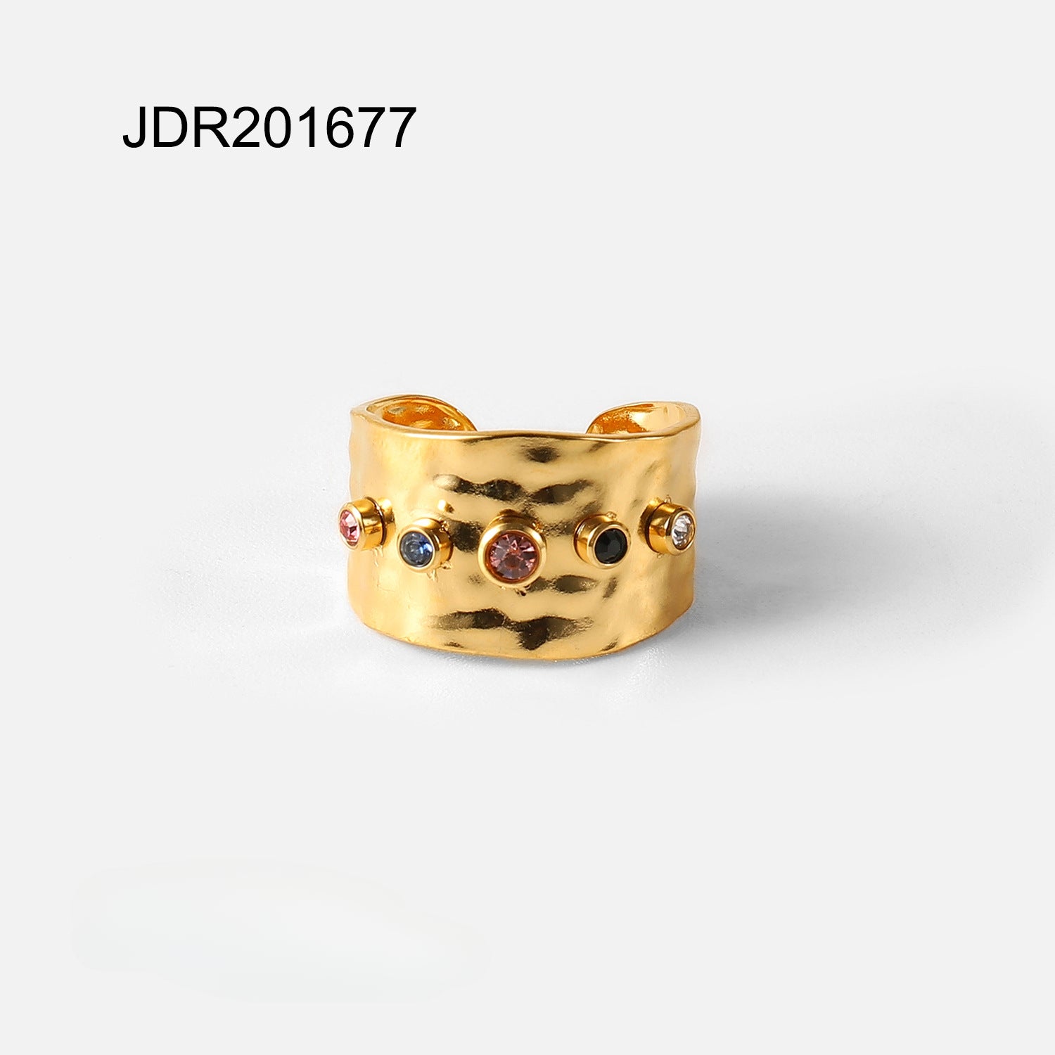 Wholesale Irregular Lines Geometric Stainless Steel Open Rings ACC-RS-WanX004