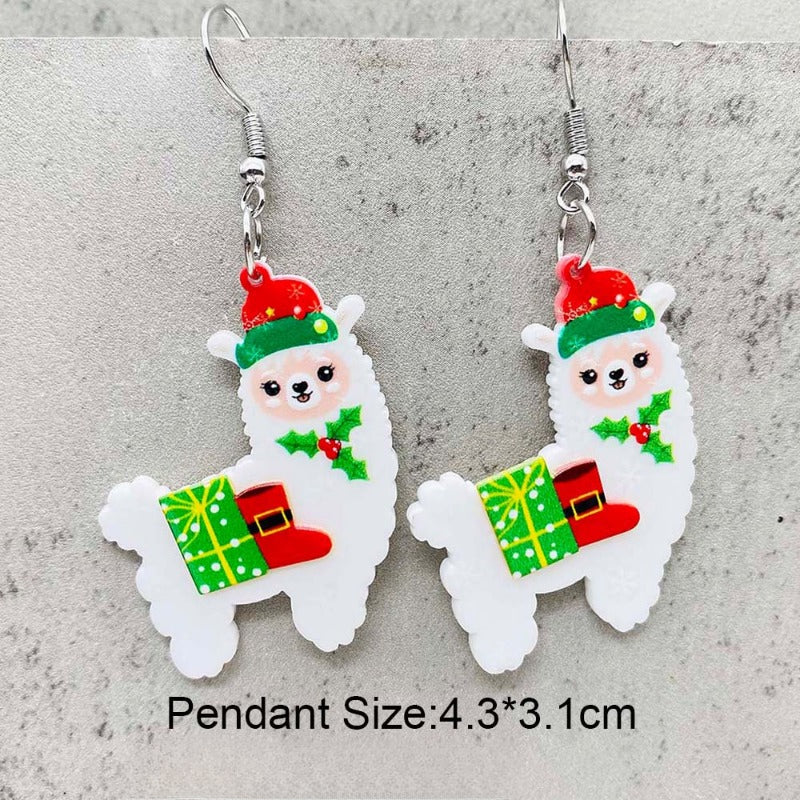 Wholesale Christmas 3D Snowman Gnome Acrylic Earrings ACC-ES-ChenY105