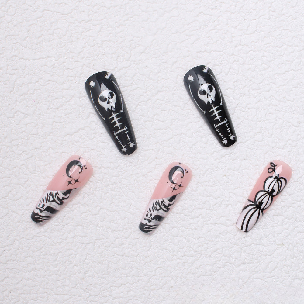 Wholesale 24 Pieces/box Halloween Press-on Nails Kits Nail Stickers ACC-NS-XingNai025