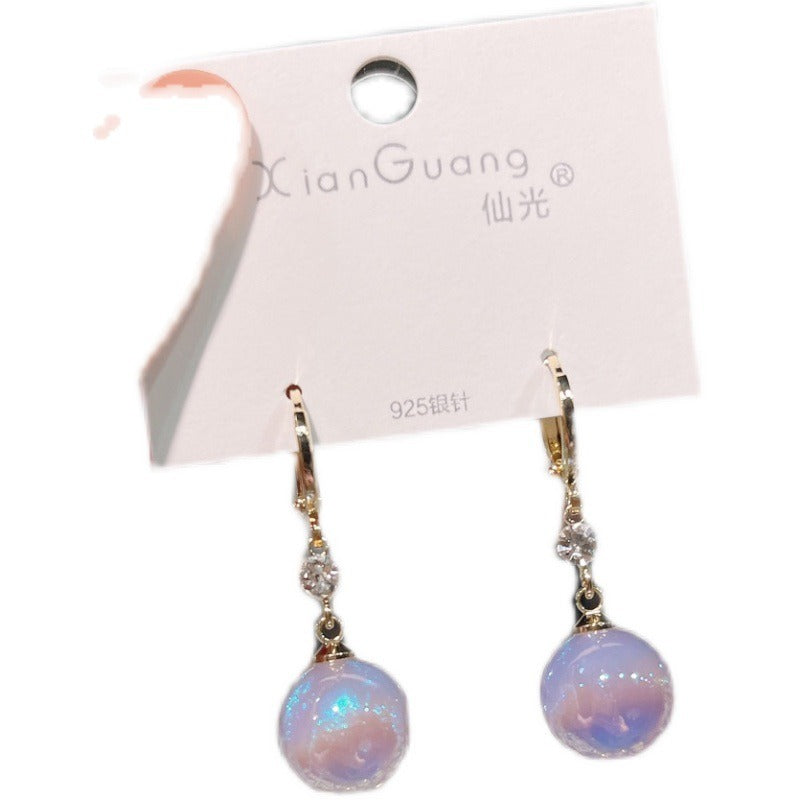 Wholesale Long Gold-plated Colorful Mermaid Pearl Earrings ACC-ES-KaiKang001