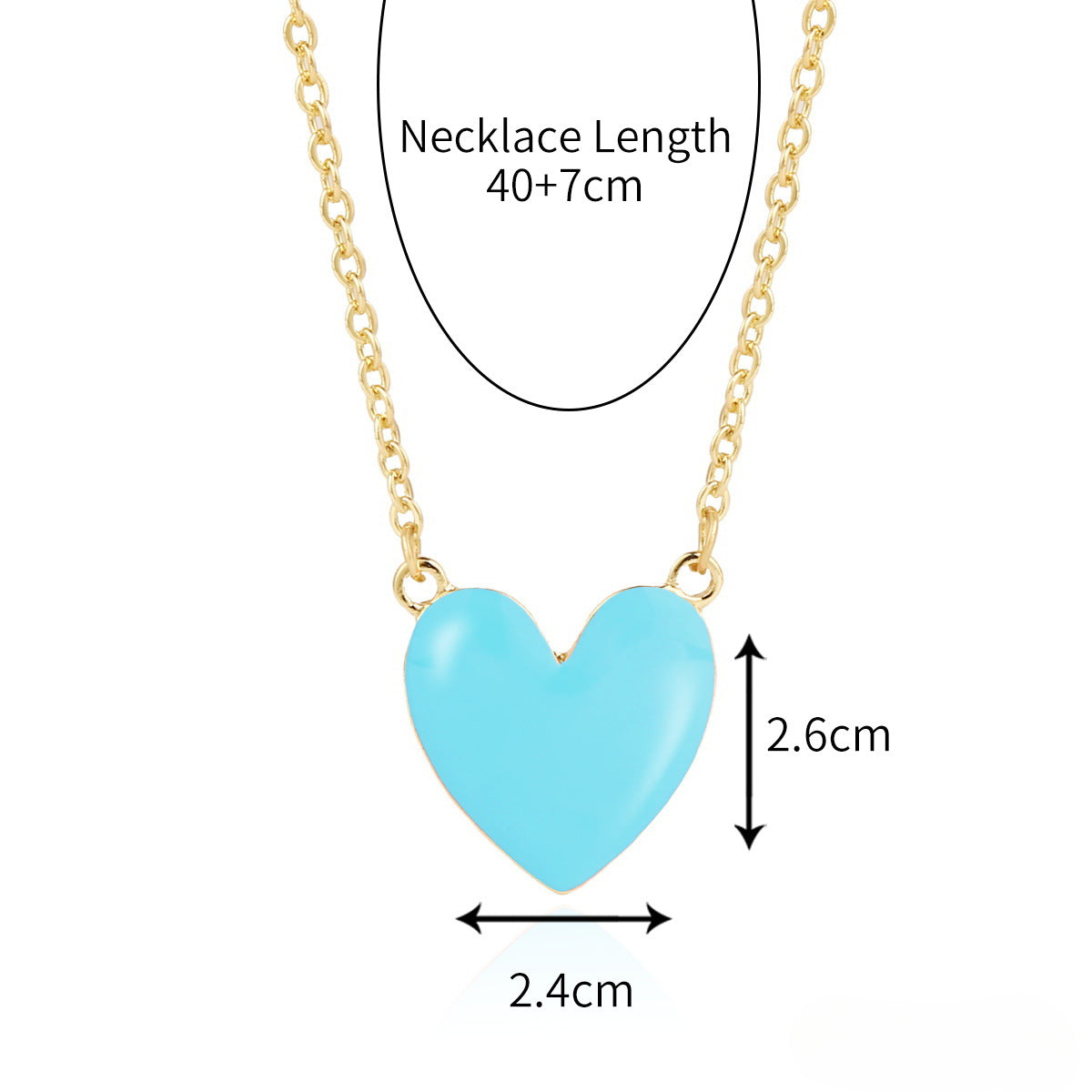 Wholesale Alloy Rainbow Love Necklace ACC-NE-ManYi013