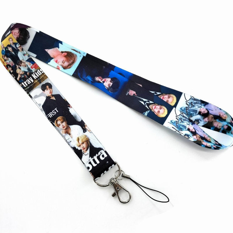 Wholesale Celebrity Group Long Badge Rope Neck Hanging Keychains ACC-KC-Zhans004