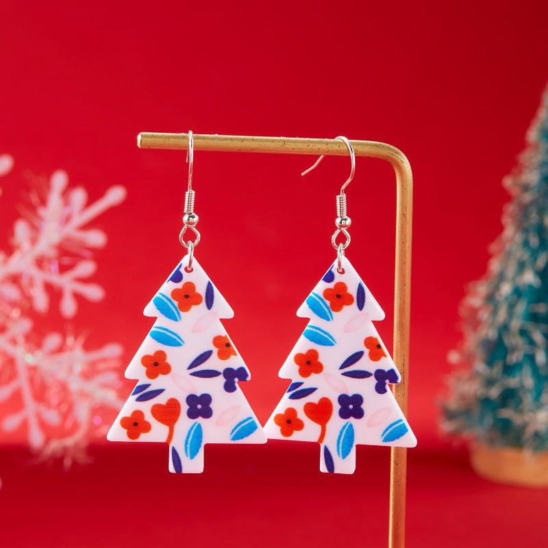 Wholesale Christmas Tree Santa Hat Christmas Tree Earrings ACC-ES-YingHao010