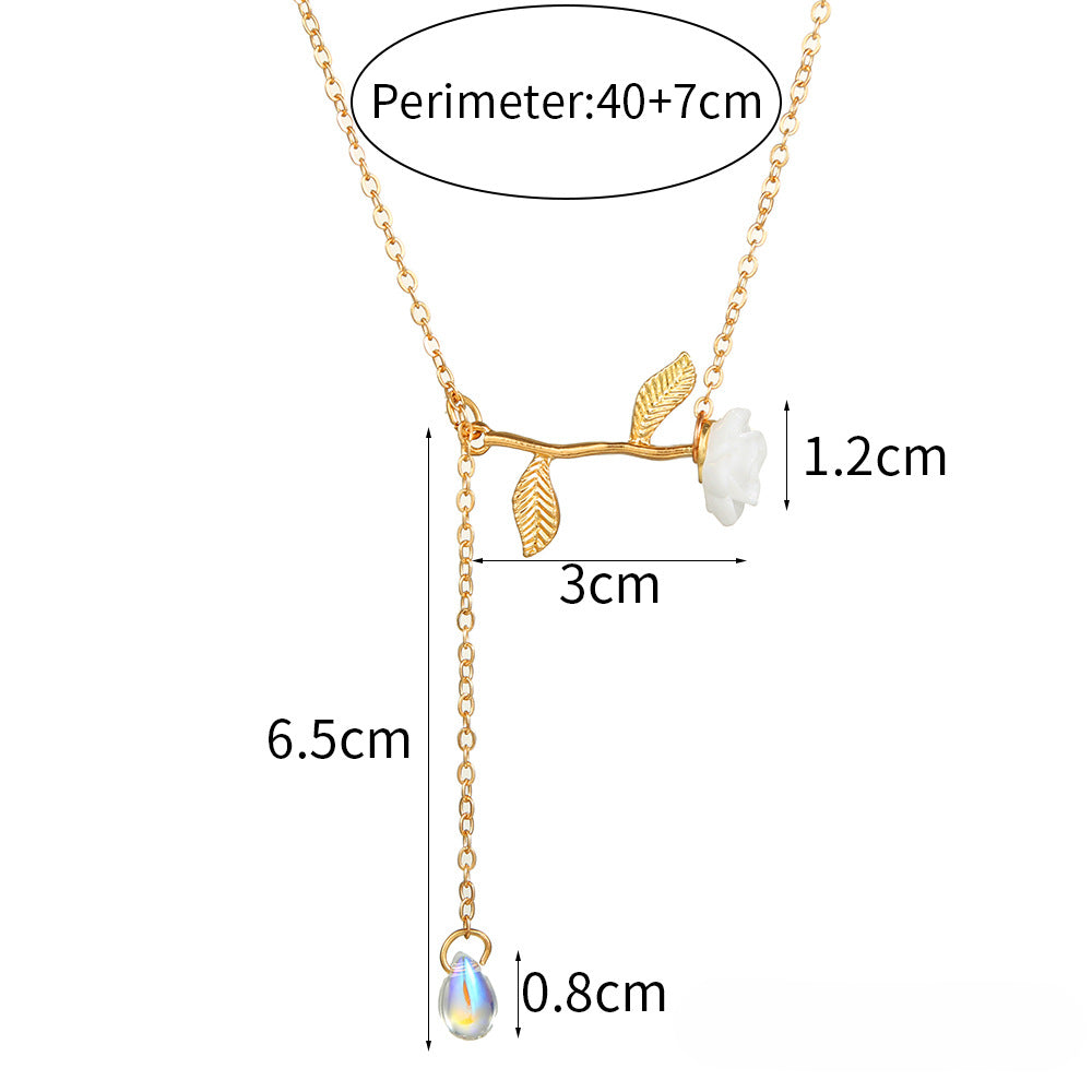 Wholesale Vintage Rose Flower Necklace Alloy Necklaces ACC-NE-ZhuJi010