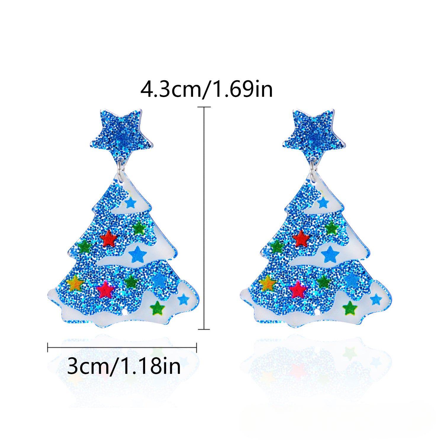 Wholesale Christmas Printed Acrylic Earrings ACC-ES-FanYou003