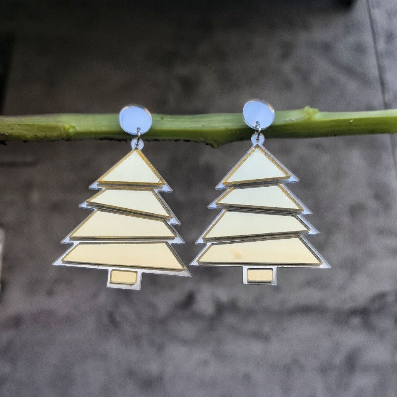 Wholesale Acrylic Christmas Tree Earrings ACC-ES-XueP041
