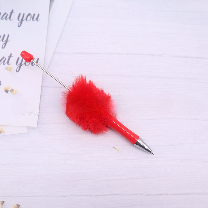 Wholesale Beadable Pen Plush Pom Pom Beadable Pen ACC-PN-CY001